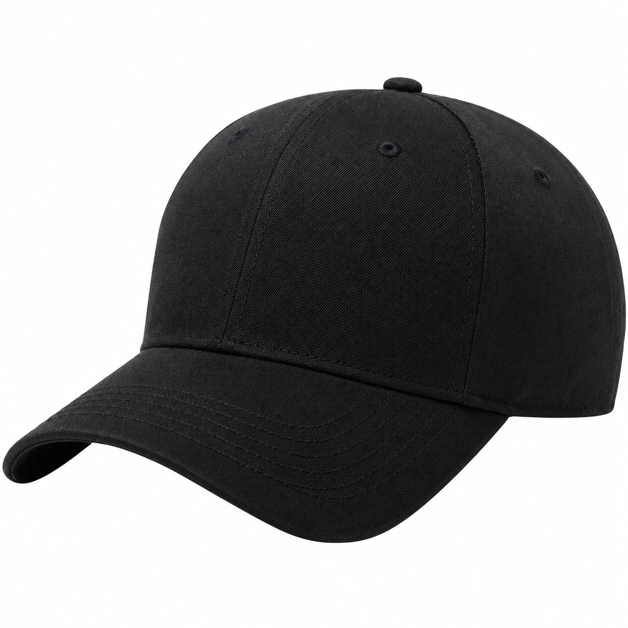 Einstellbare Unisex Baseballmütze Schwarz