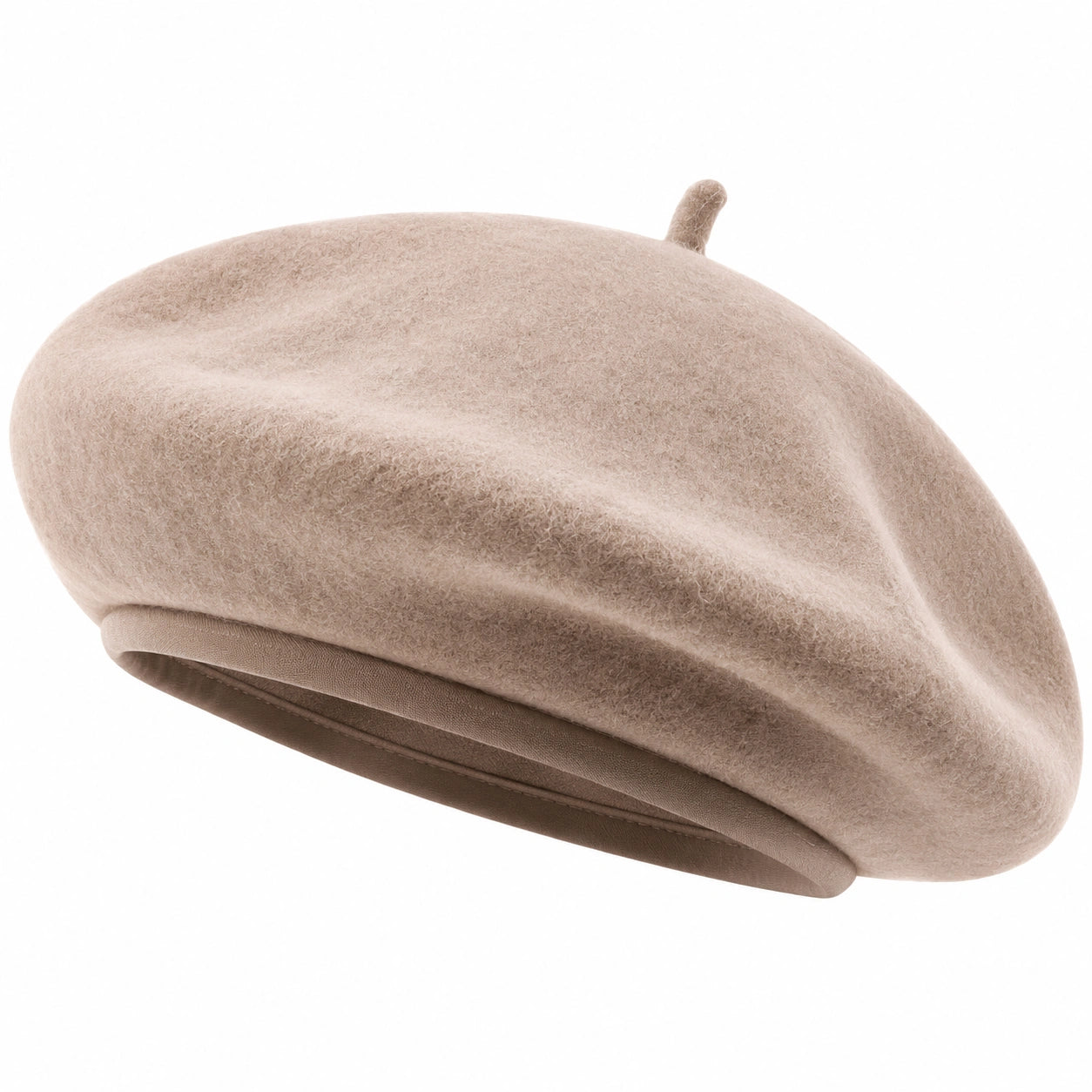 Elegante Damen Baskenmütze in Beige