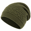 Winter Beanie Mütze Geflochtenes Design Grün