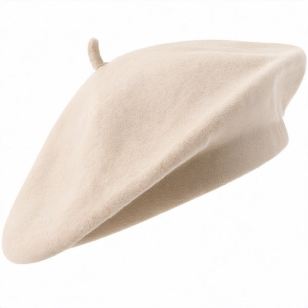 Damenbarett Eleganter Look Beige