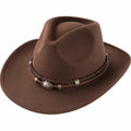 Brauner Filzhut im Westernstil