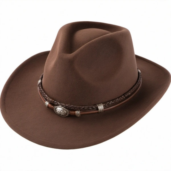 Brauner Filzhut im Westernstil