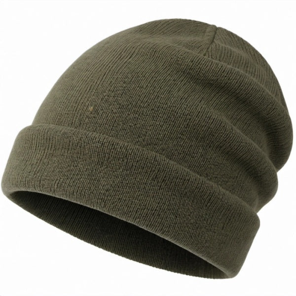Unisex Beanie Mütze Strickmütze Warm Khaki